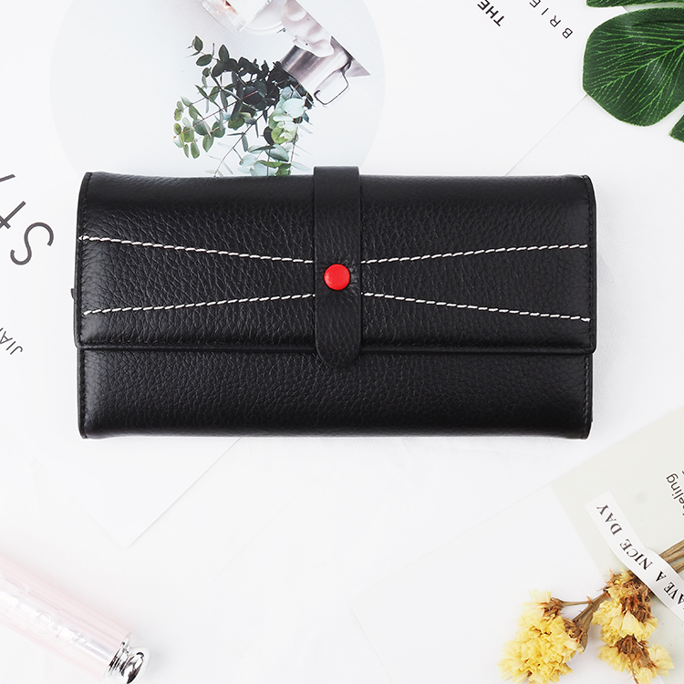 wholesale genuine leather brand logo ladies wallets