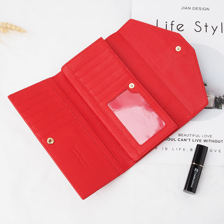Customized Online Women High Leather Card Case Clutch Wallet Bags