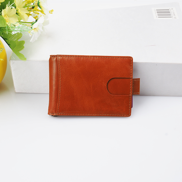 Genuine Leather Design Your Own Mens Wallet Leather Brown