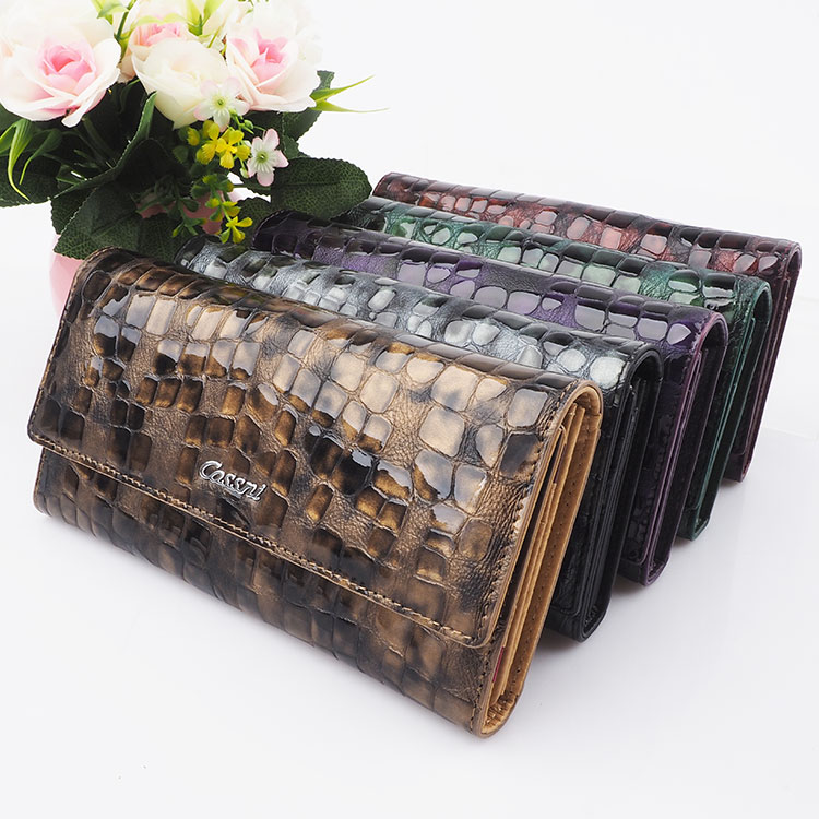 special design custom Patent Leather Wallet