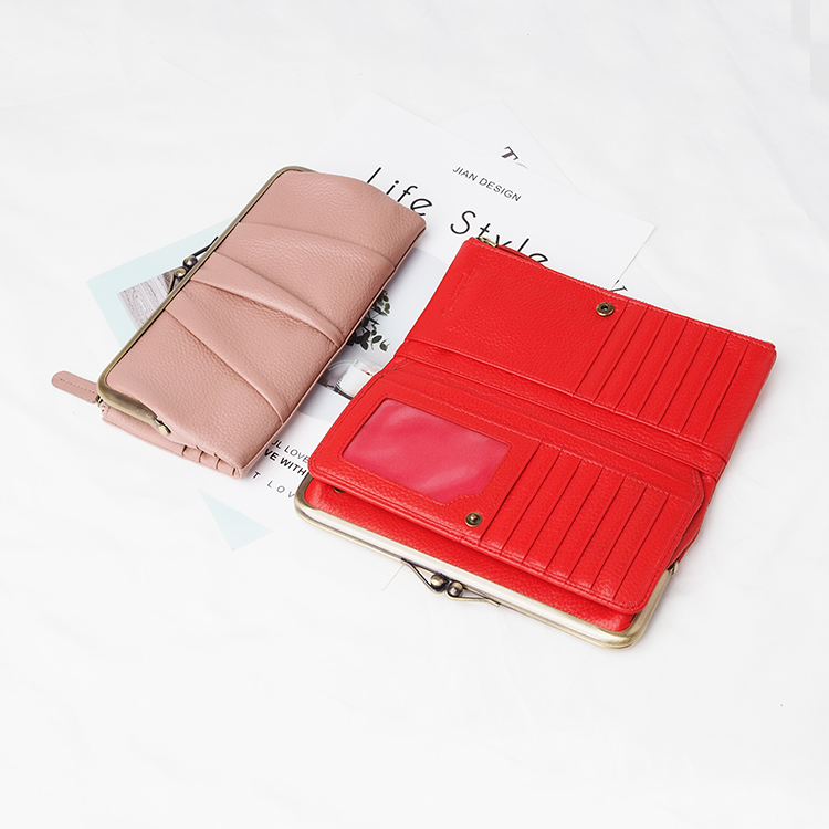 Custom Wholesale Ladies Long Design Clutch Purse Fold Wallet Women