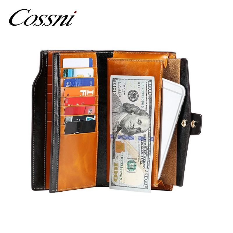 Amazon Best Sellers Women's RFID Blocking Large Capacity Luxury Wallet Card Holder Organizer Long Lady Genuine Leather Wallet