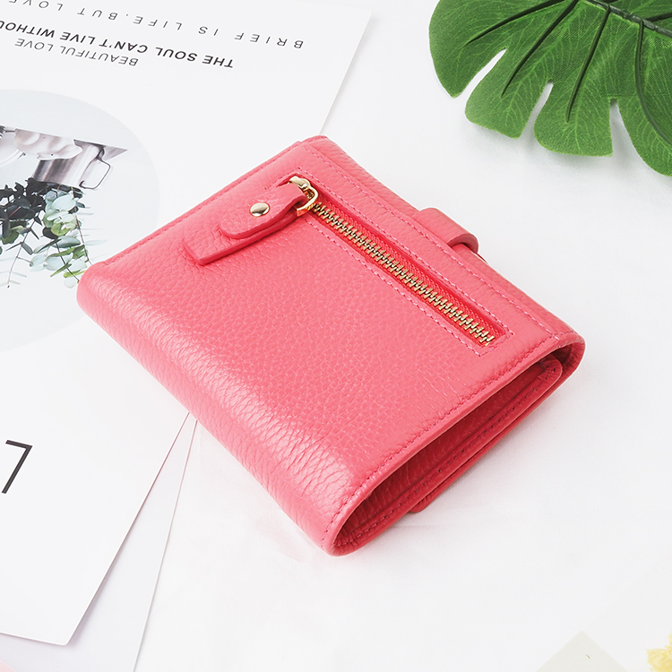 Cossni brand expo design pink female wallet soft genuine leather rfid blocking wallet for young girl