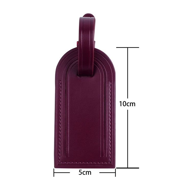 Red Nappa leather luggage tag