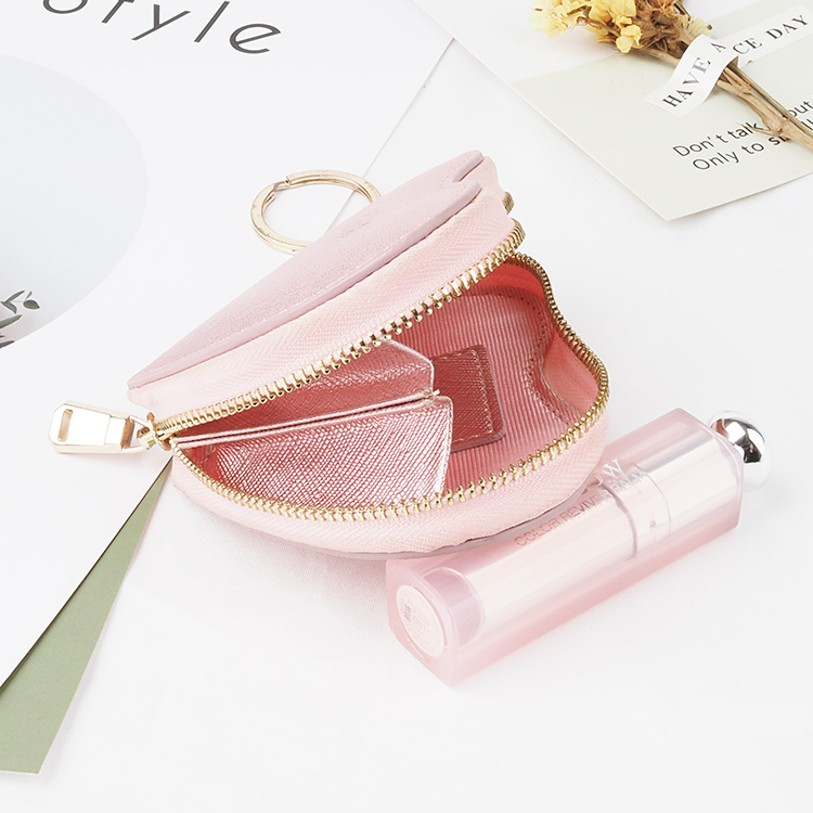 Mini Wallet Small Money Purses Heart Custom Coin Pouch Bag leather keys wallet for sale