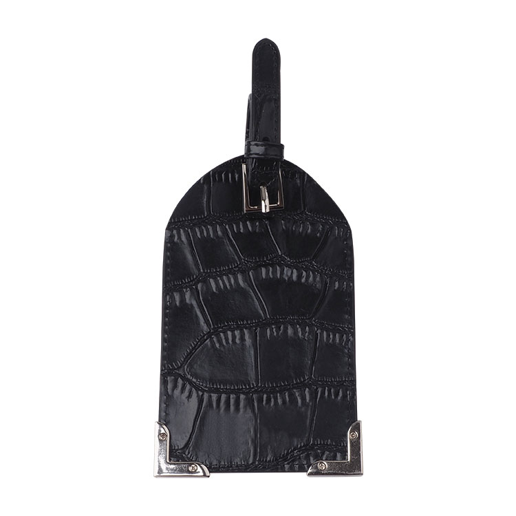 Wholesale Made Logo Personalized Name Airplane Suitcase Crocodile Grain Blank Travel Custom Leather Luggage Tag
