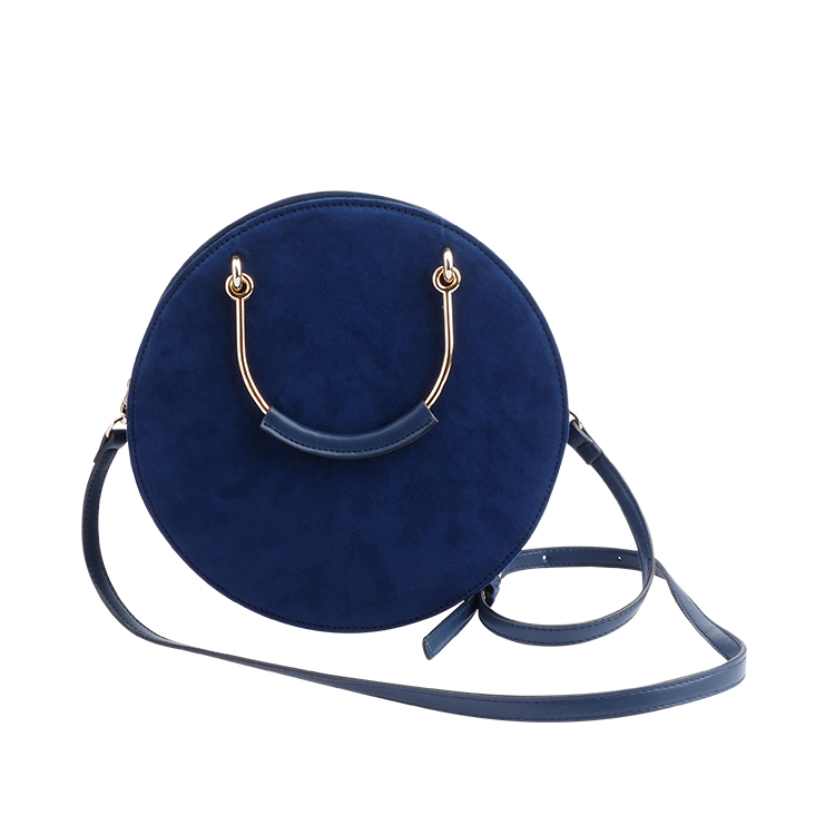 Blue Lady shoulder messenger round bag PU