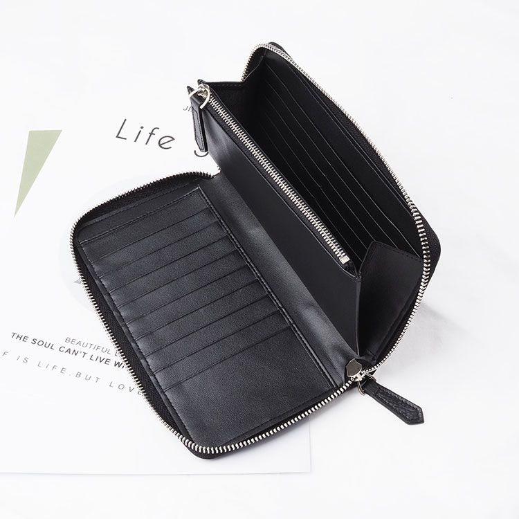 2020 custom top nature genuine leather rfid wallet