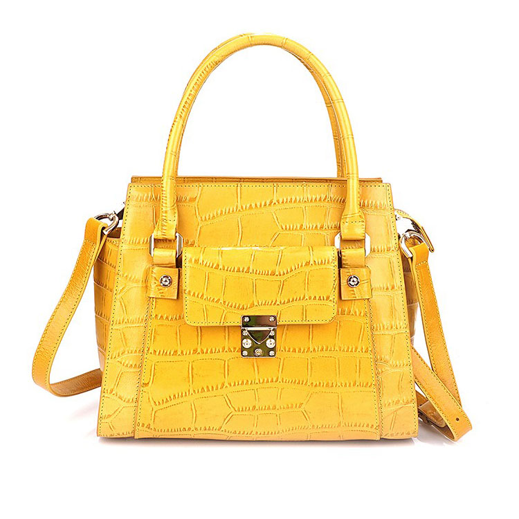 100% Genuine leather woman handbag crossbody Nappa embossed crocodile leather 3 in 1 woman handbag