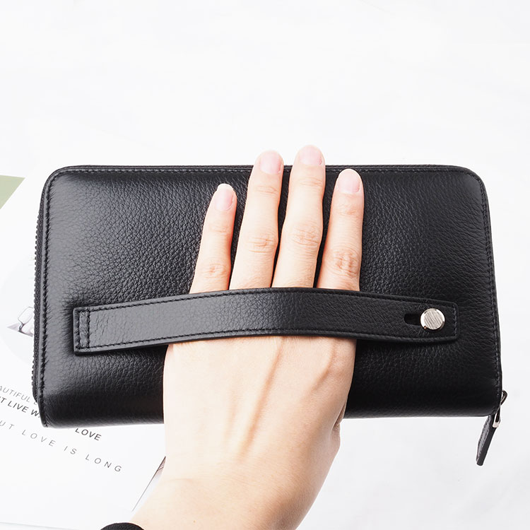2020 custom top nature genuine leather rfid wallet