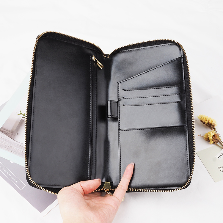 Ladies Travel Purse Zip Wallets Leather Women Long Wallet