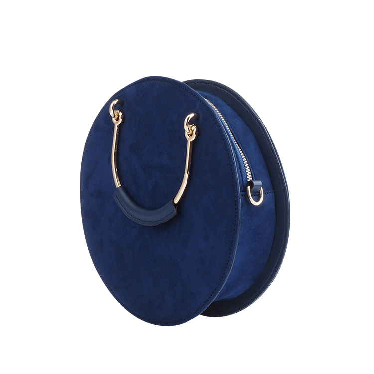 Blue Lady shoulder messenger round bag PU