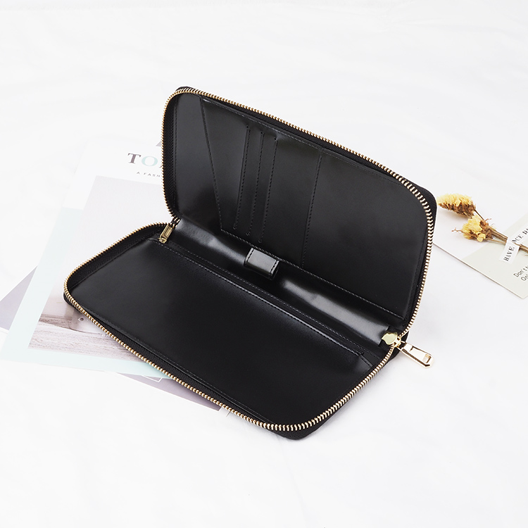 Ladies Travel Purse Zip Wallets Leather Women Long Wallet