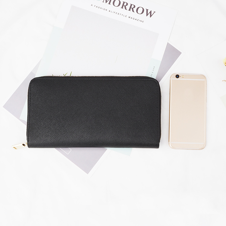 Ladies Travel Purse Zip Wallets Leather Women Long Wallet