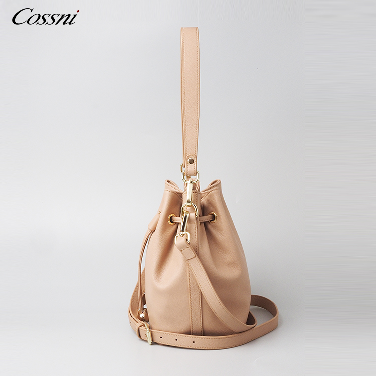 wholesale genuine cow leather tote bag bucket bag lady handbag