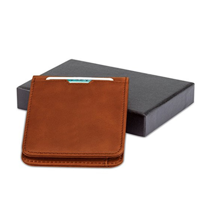 Genuine leather crazy horse men wallet credit card slim wallet
