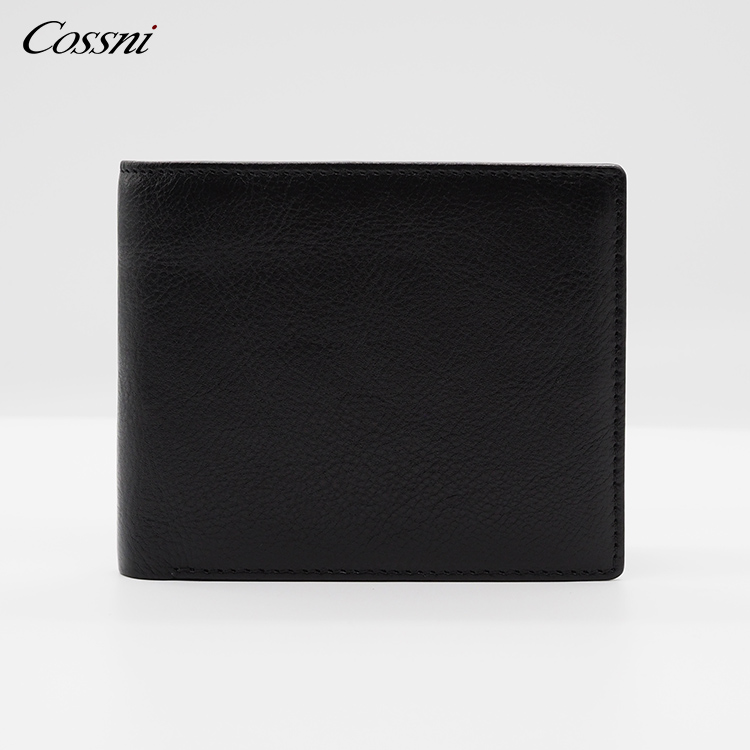 RFID Bifold Slim Genuine Leather Wallet for Men with Money Clip