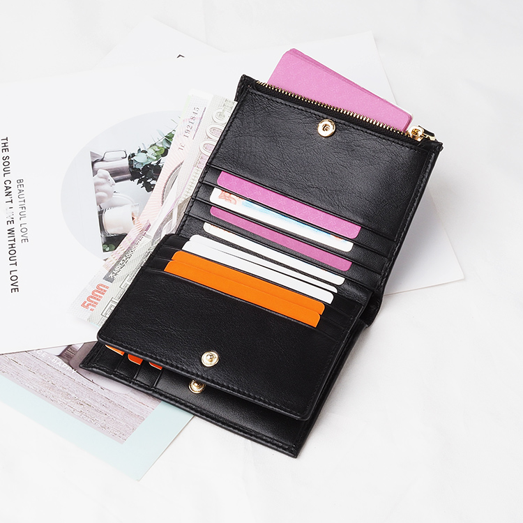 Small Thin Smart Genuine Leather Wallet RFID Card Holder Wallet