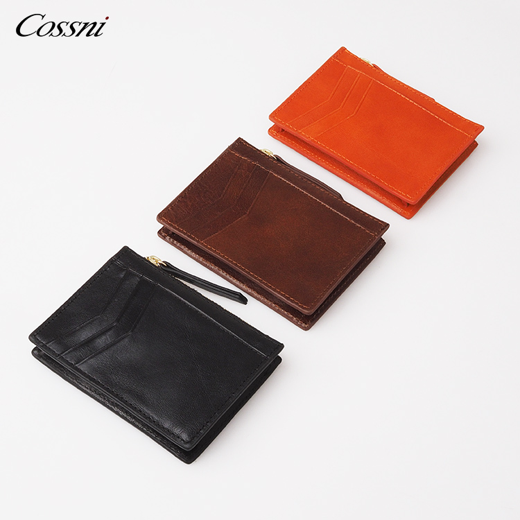 2021 new Custom Coin Purse Vintage Genuine Leather Wallet