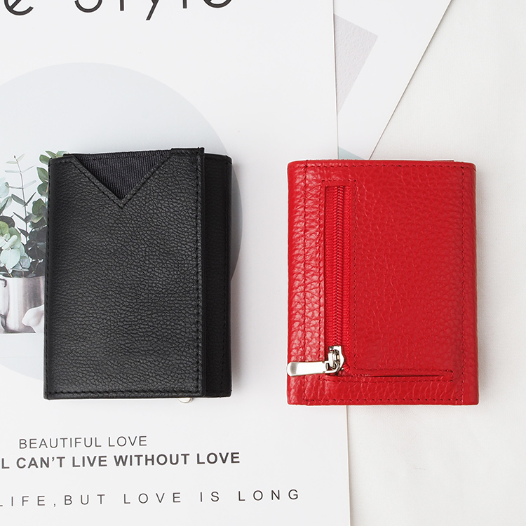 Men's Genuine Leather Short around Bifold RFID Wallet