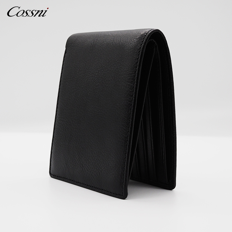 RFID Bifold Slim Genuine Leather Wallet for Men with Money Clip
