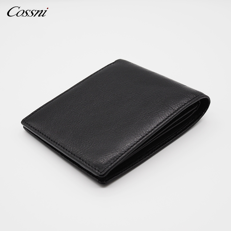 RFID Bifold Slim Genuine Leather Wallet for Men with Money Clip