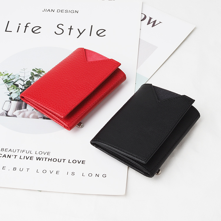 Men's Genuine Leather Short around Bifold RFID Wallet