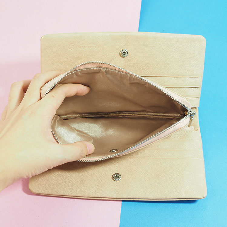 Minimalist purse ladies card slim smart rfid women long leather wallets