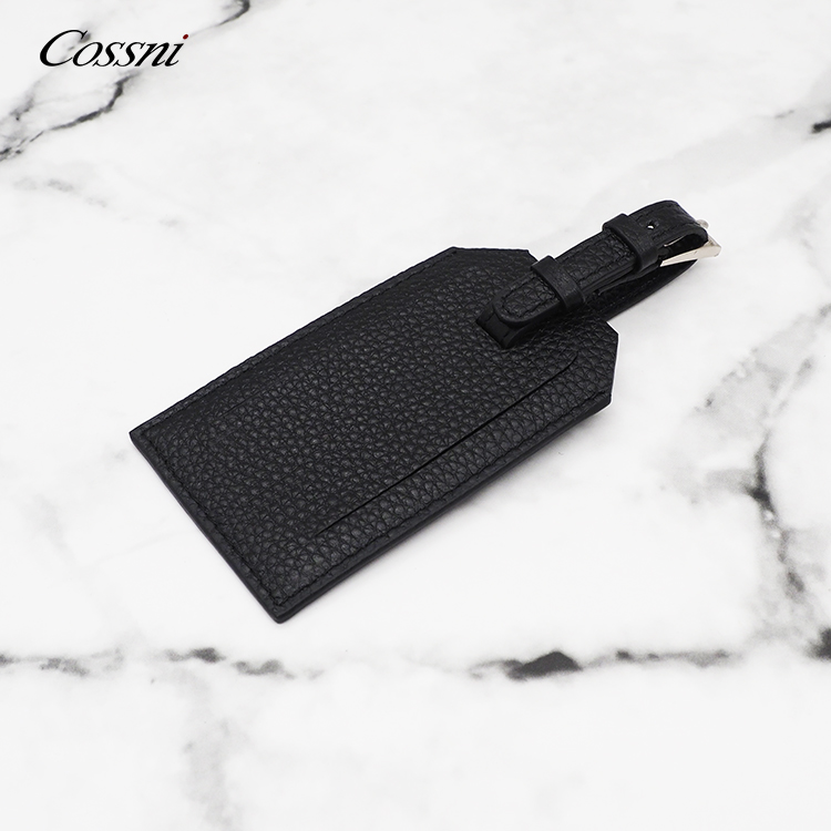 High quality personalized custom genuine leather luggage bag tag promotional gift tag handmade bag accessary