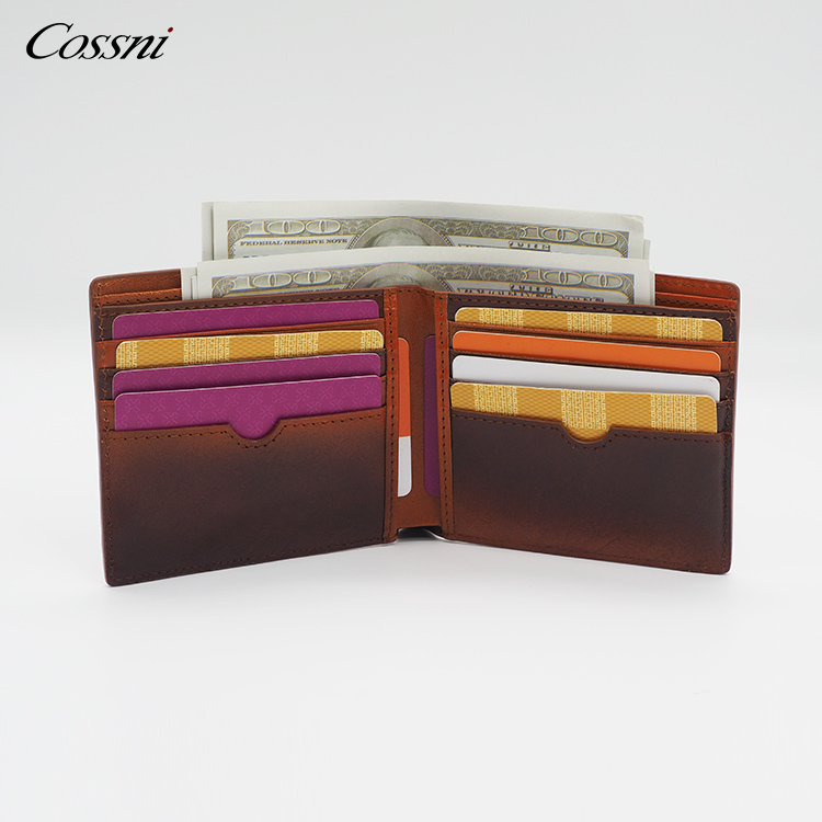 New fashion retro men's wallet wholesale men card holder leather