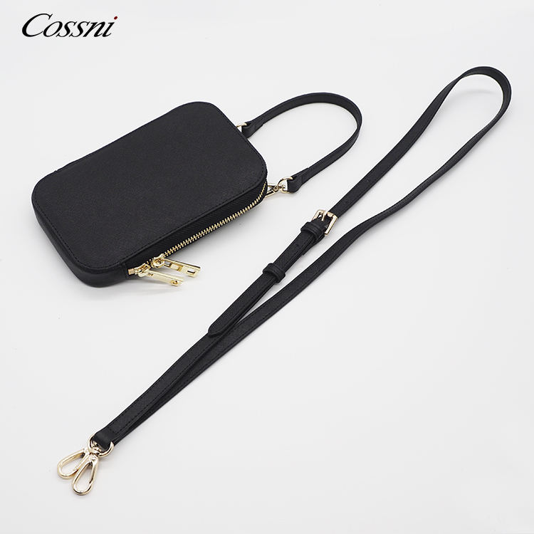Genuine Leather Small Cellphone Pouch Crossbody Cell Phone Leather Shoulder Bag with Strap