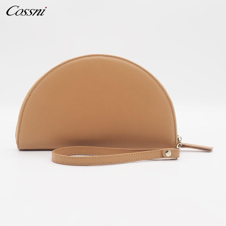 New product custom wholesale Half Round shape PU leather clutch bag Ladies handbags women wallets