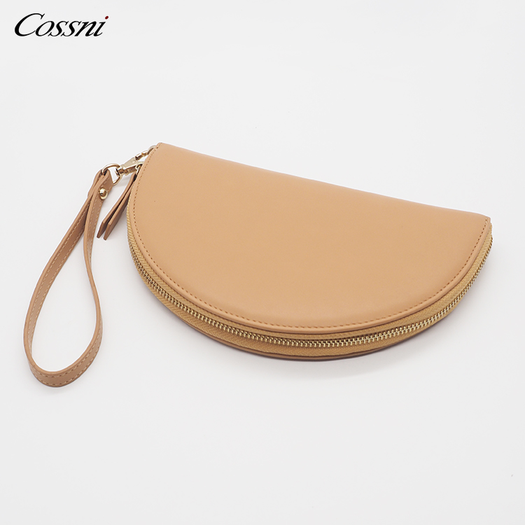 New product custom wholesale Half Round shape PU leather clutch bag Ladies handbags women wallets