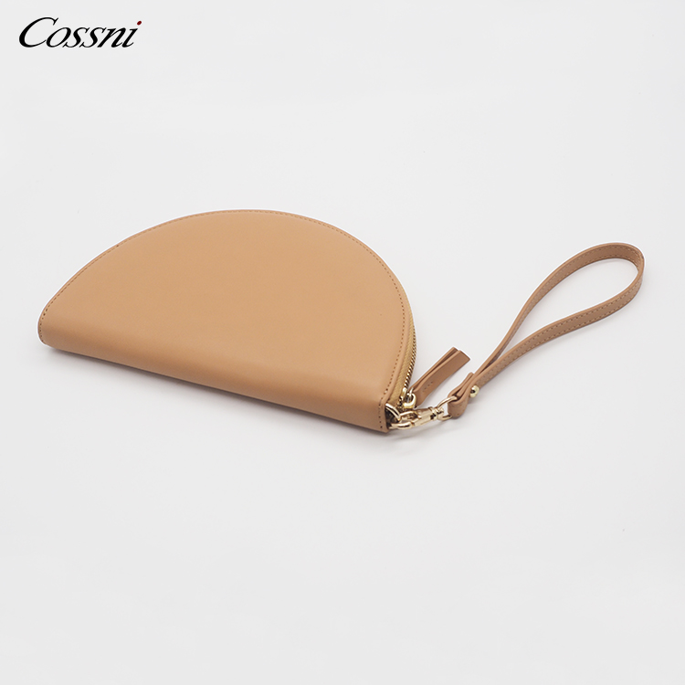 New product custom wholesale Half Round shape PU leather clutch bag Ladies handbags women wallets