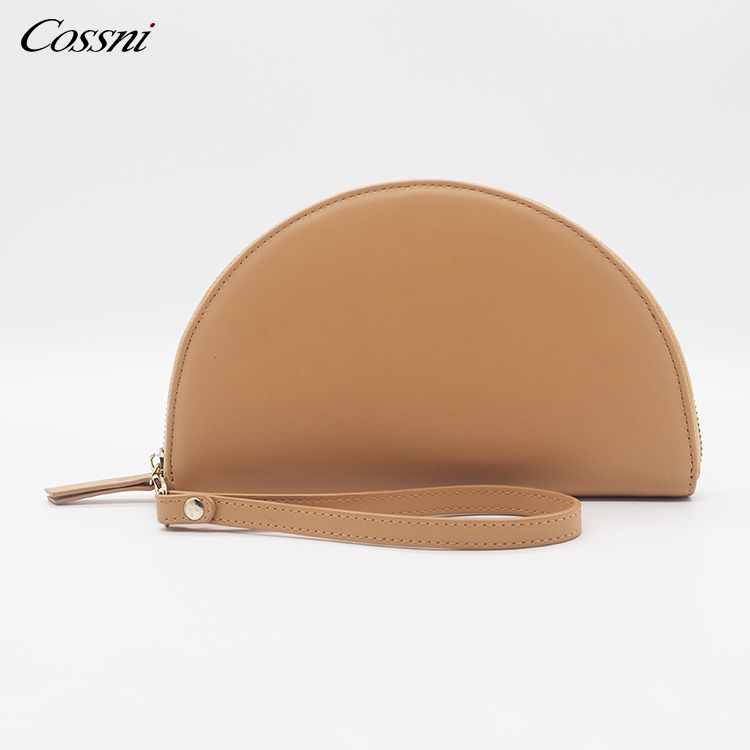 New product custom wholesale Half Round shape PU leather clutch bag Ladies handbags women wallets