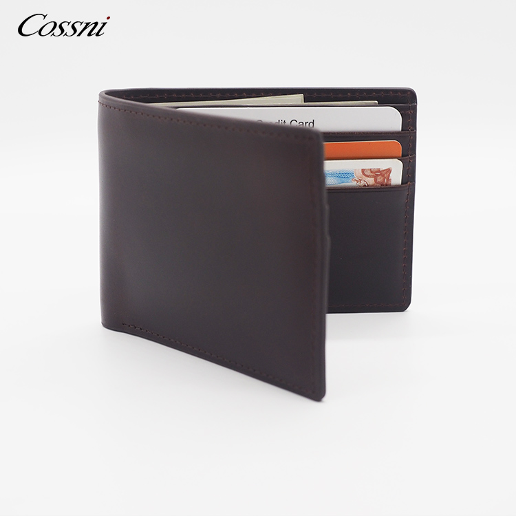 Full grain vintage crazy horse leather men wallet