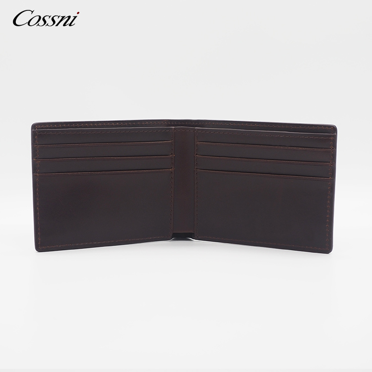 Full grain vintage crazy horse leather men wallet