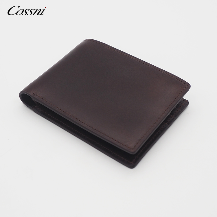 Full grain vintage crazy horse leather men wallet