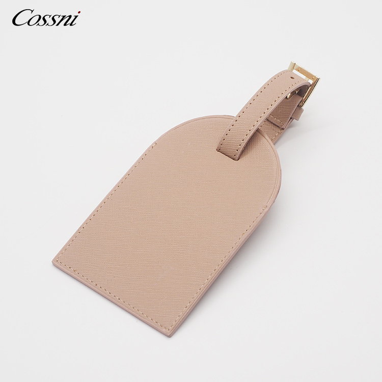 Custom travel Saffiano leather luggage tag personalized promotional tag