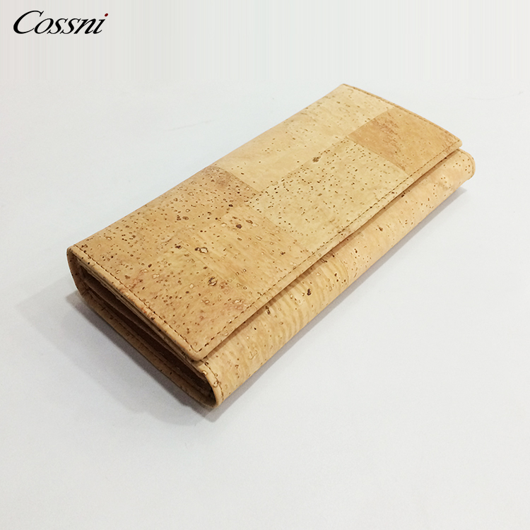 Natural cork women zipper wallet Money Clips Woman Cards Purse good for vegan original Bag