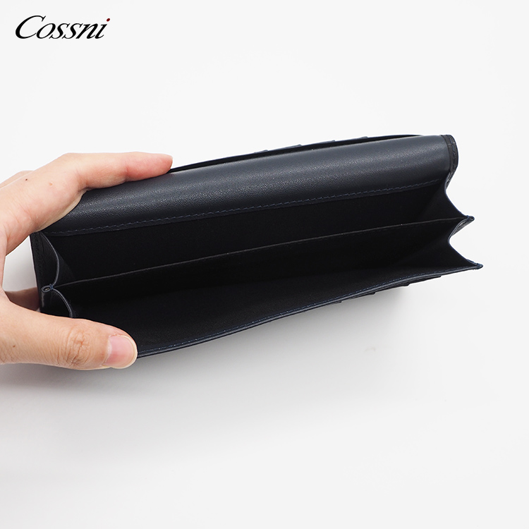 Wholesale smooth soft Genuine leather long wallet, fashion passport holder wallet