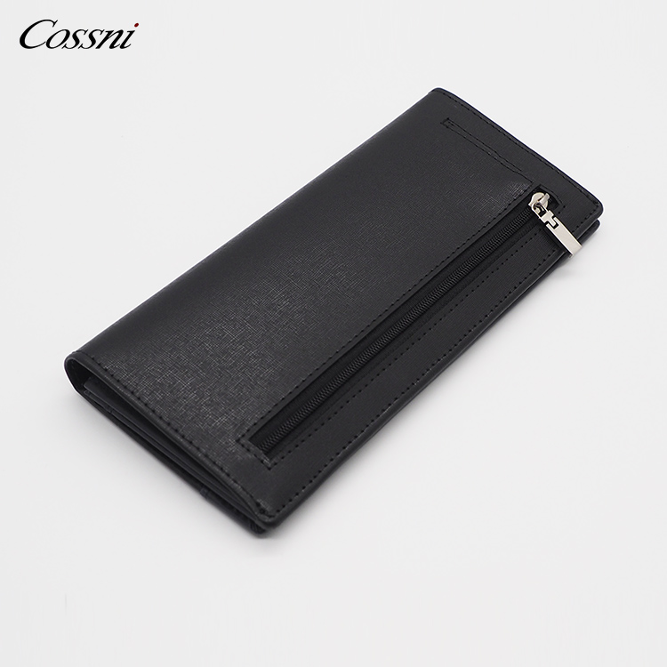 Wholesale smooth soft Genuine leather long wallet, fashion passport holder wallet