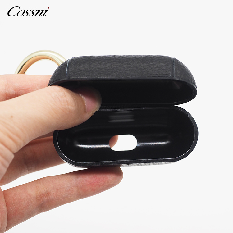 Wholesale Genuine leather Wireless Headset Box Earphone Leather Case for Airpods pro