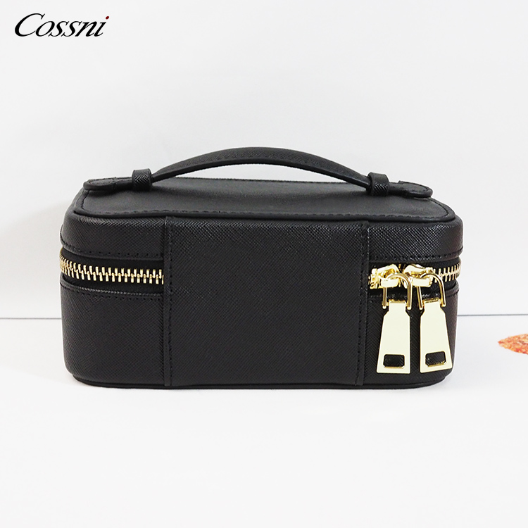 Wholesale genuine leather travel jewelry case for women