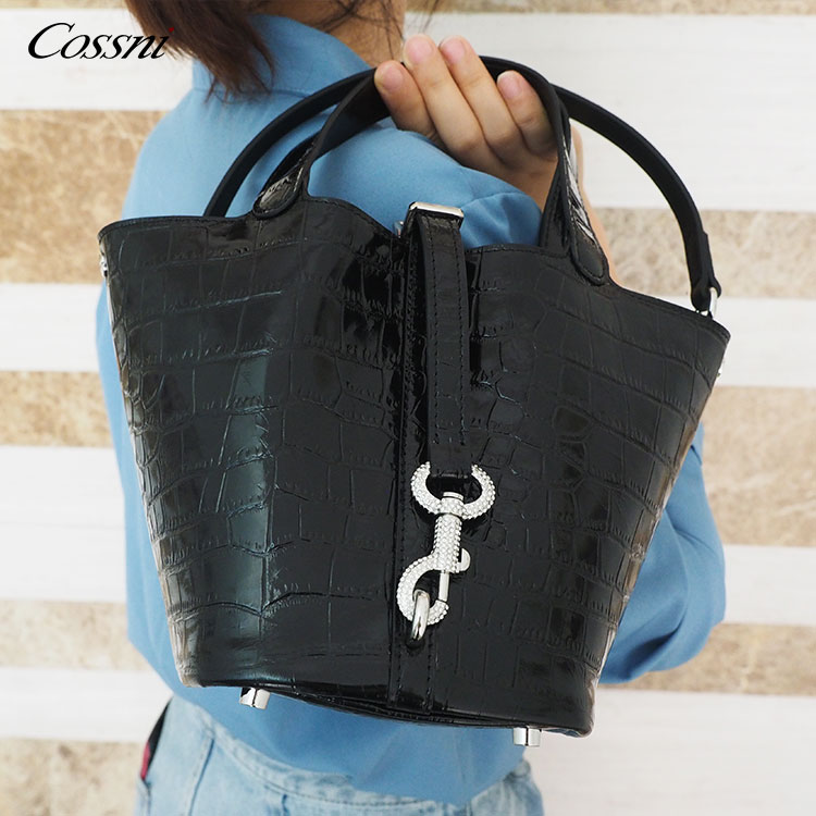 Wholesale custom fashion Embossed crocodile leather handbags