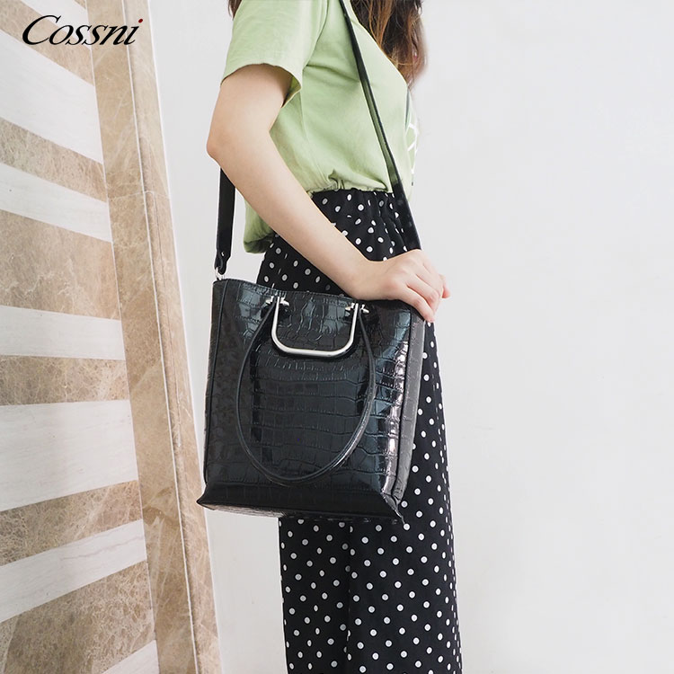2021 Wholesale custom fashion handbags Factory Crocodile Leather Shoulder Bags leather bags