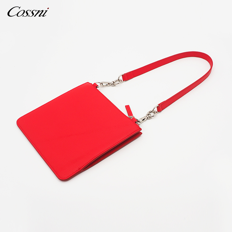 2021 Hot sale off red pu leather Slim Flap Shoulder Bag strap