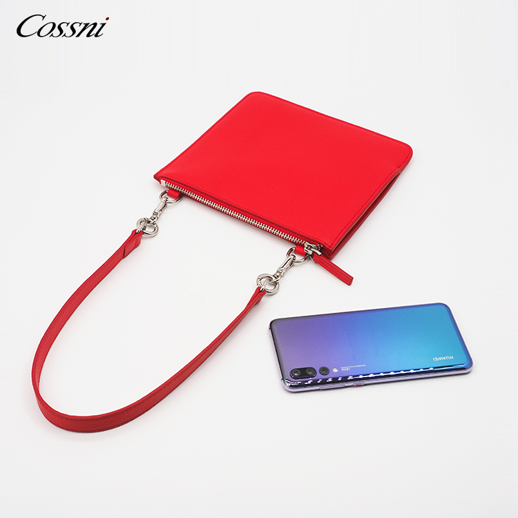 2021 Hot sale off red pu leather Slim Flap Shoulder Bag strap