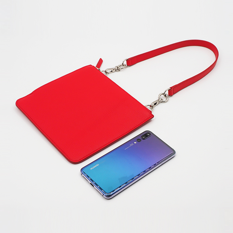 2021 Hot sale off red pu leather Slim Flap Shoulder Bag strap