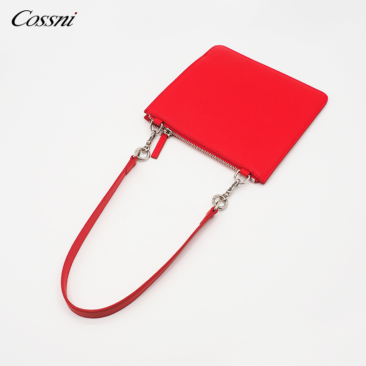 2021 Hot sale off red pu leather Slim Flap Shoulder Bag strap